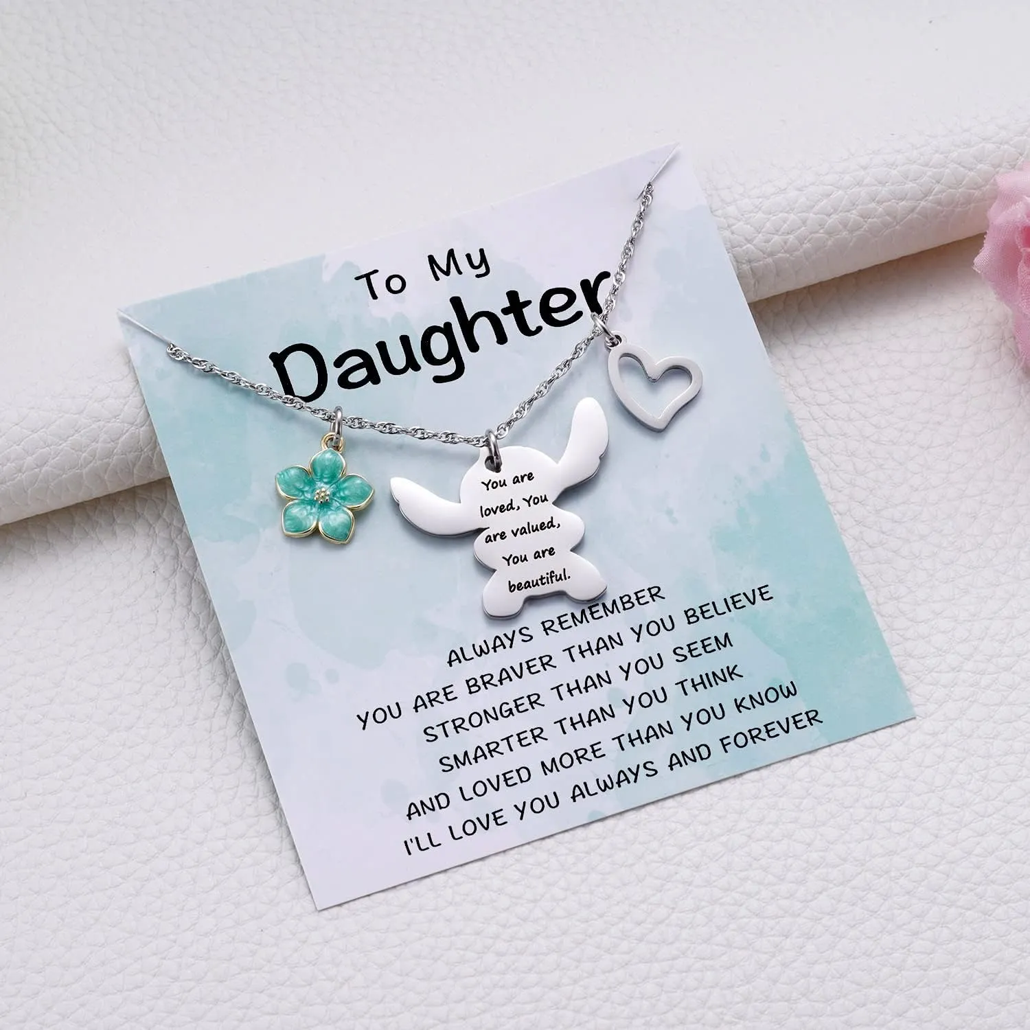 MIXJOY You are My Sunshine Necklace&Greeting Card, Birthday Christmas for Women Niece Daughter Granddaughter