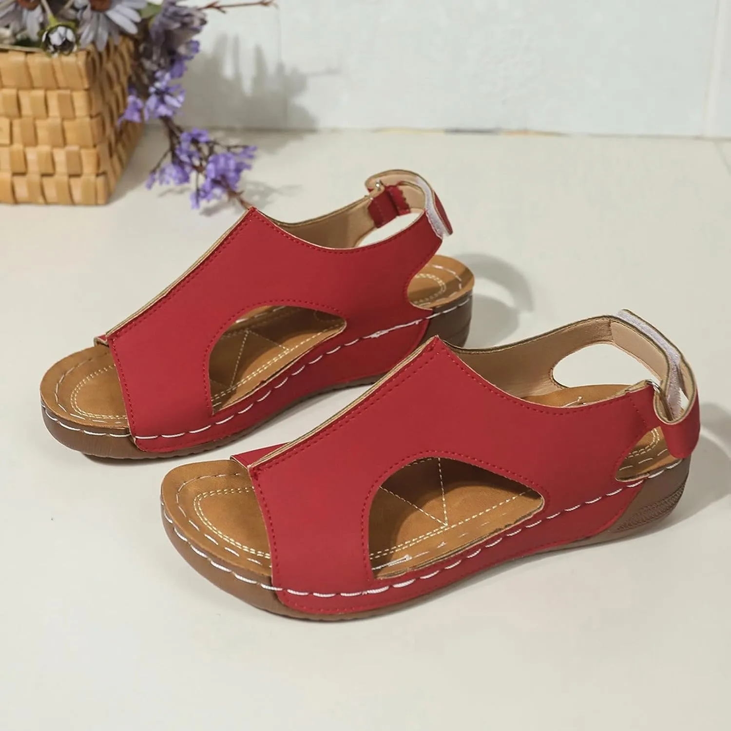 Orthopedic Sandals for Women Arch Support Walking Sandals Comfortable Platform Wedge Sandals Dressy Summer Sandals