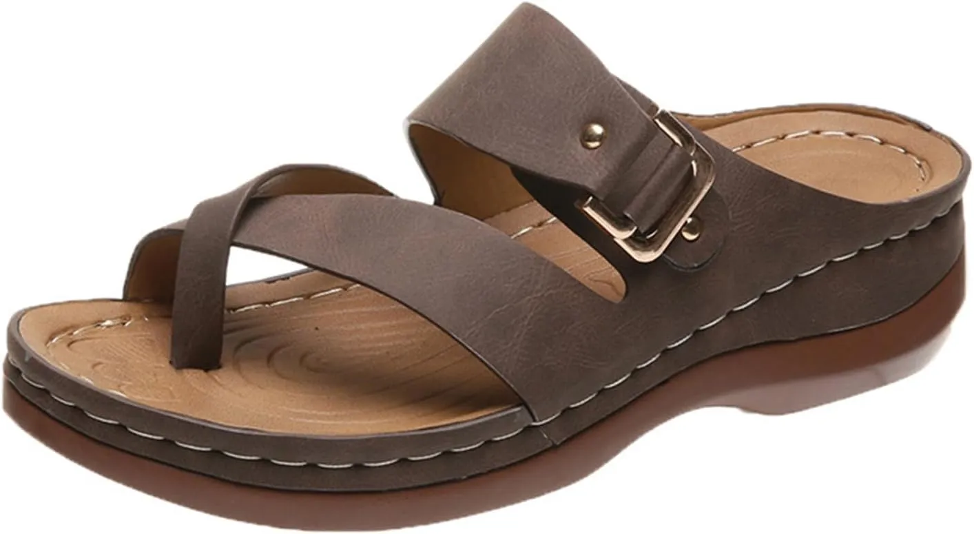 Orthopedic Sandals for Women Comfortable Breathable Hollow Mesh Flip Flops Dressy Casual Splicing Walking Shoes