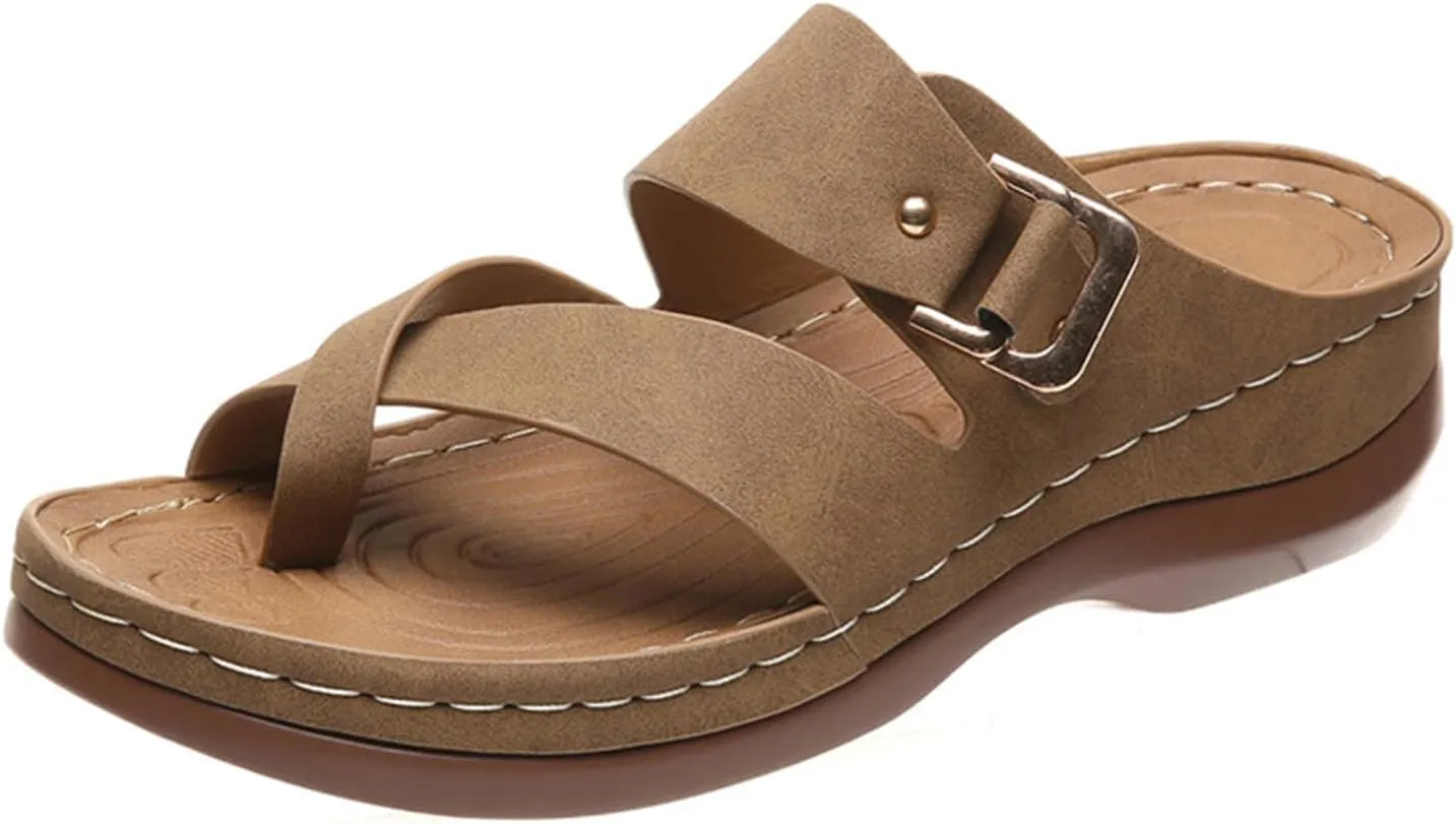 Orthopedic Sandals for Women Comfortable Breathable Hollow Mesh Flip Flops Dressy Casual Splicing Walking Shoes