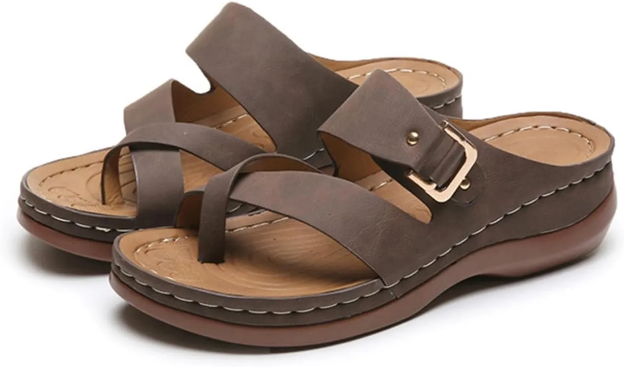 Orthopedic Sandals for Women Comfortable Breathable Hollow Mesh Flip Flops Dressy Casual Splicing Walking Shoes
