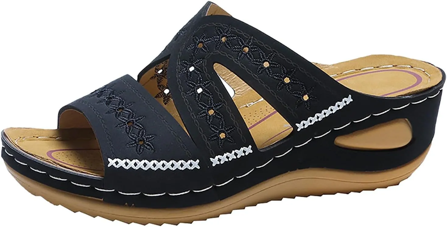 Orthopedic Sandals for Women Dressy Summer Comfortable Sandals with Arch Support Wedge Sandals Flip Flops Sandals