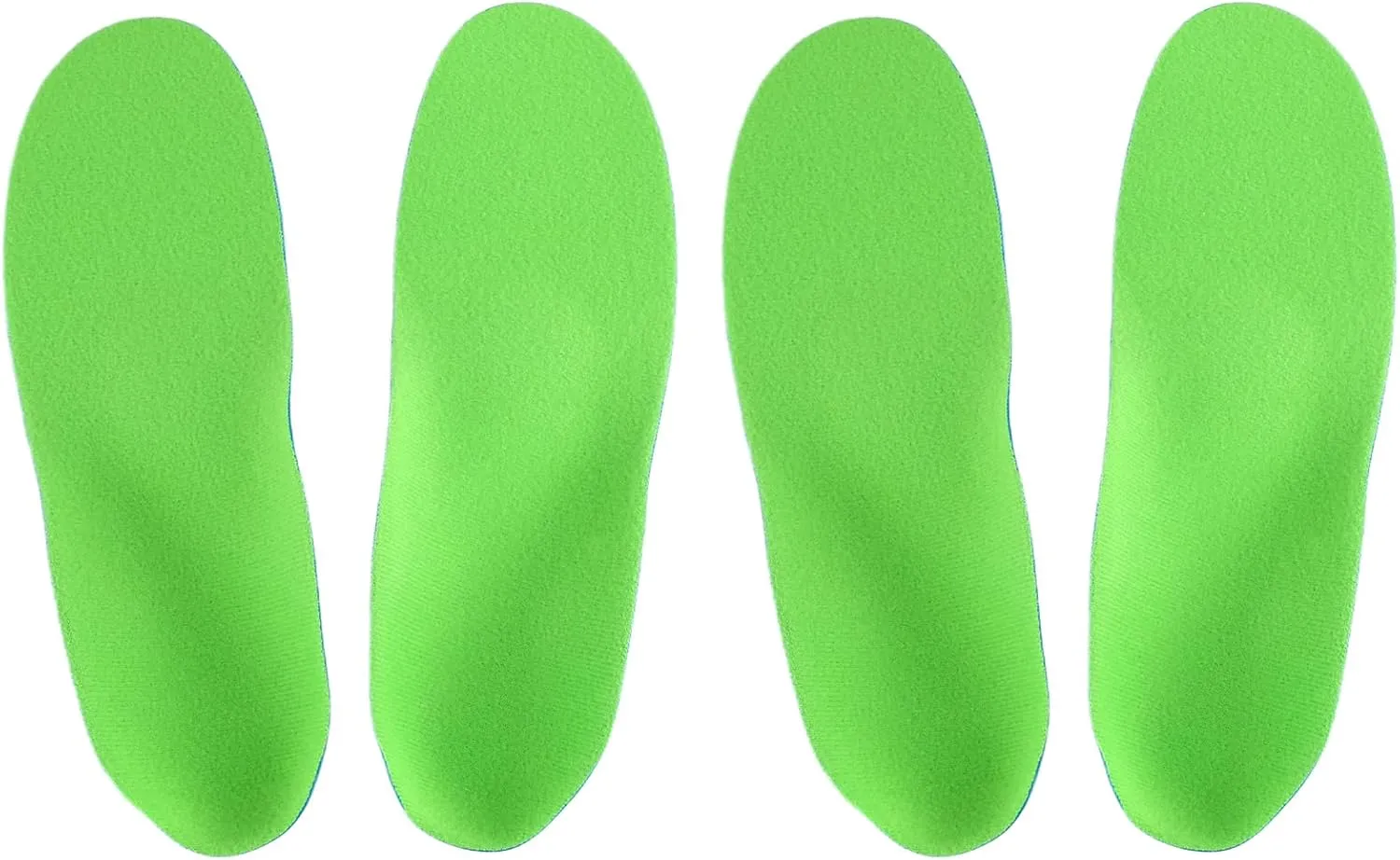 Orthotic Cushioning Arch Support Shoe Insoles Comfortable Relief Running Training Plantar Fasciitis PU Foam Blue Green 24cm 2 Pairs