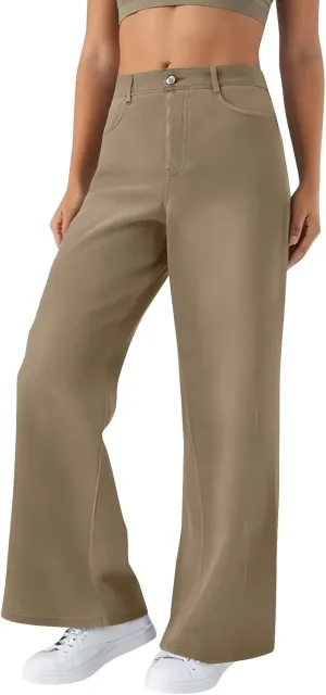 Plus Size Jeans Wide Leg Summer,Womens Cropped Jeans Stretchy Trousers Petite Baggy Cargo High Waisted Trendy