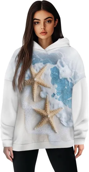Poceacles Womens Hoodies Oversized Sweatshirts Loose Fit Long Sleeve Hooded Sweaters Pullover Hooded Sweatshirt Preppy Outfit