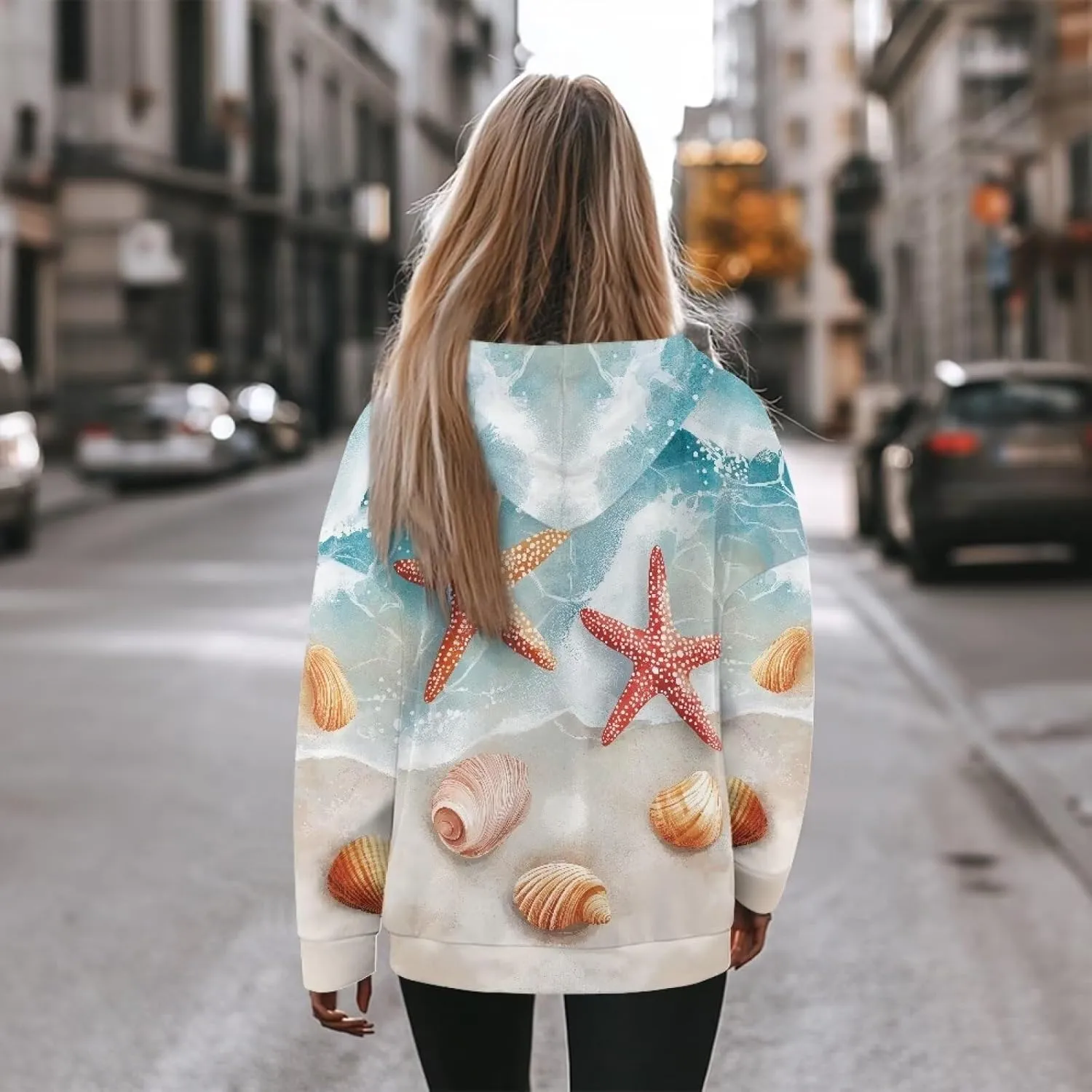 Poceacles Womens Hoodies Oversized Sweatshirts Loose Fit Long Sleeve Hooded Sweaters Pullover Hooded Sweatshirt Preppy Outfit