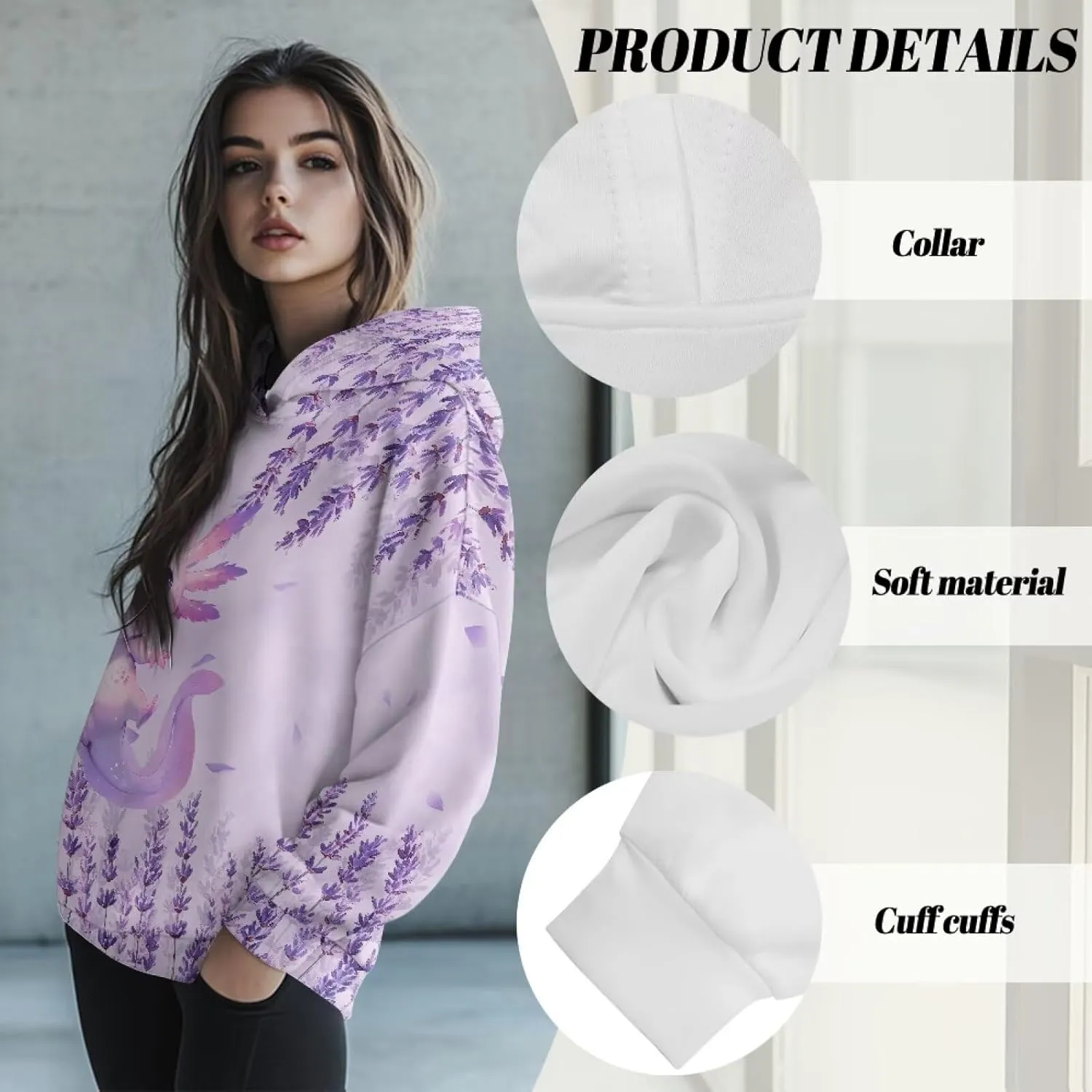 Poceacles Womens Hoodies Oversized Sweatshirts Loose Fit Long Sleeve Hooded Sweaters Pullover Hooded Sweatshirt Preppy Outfit