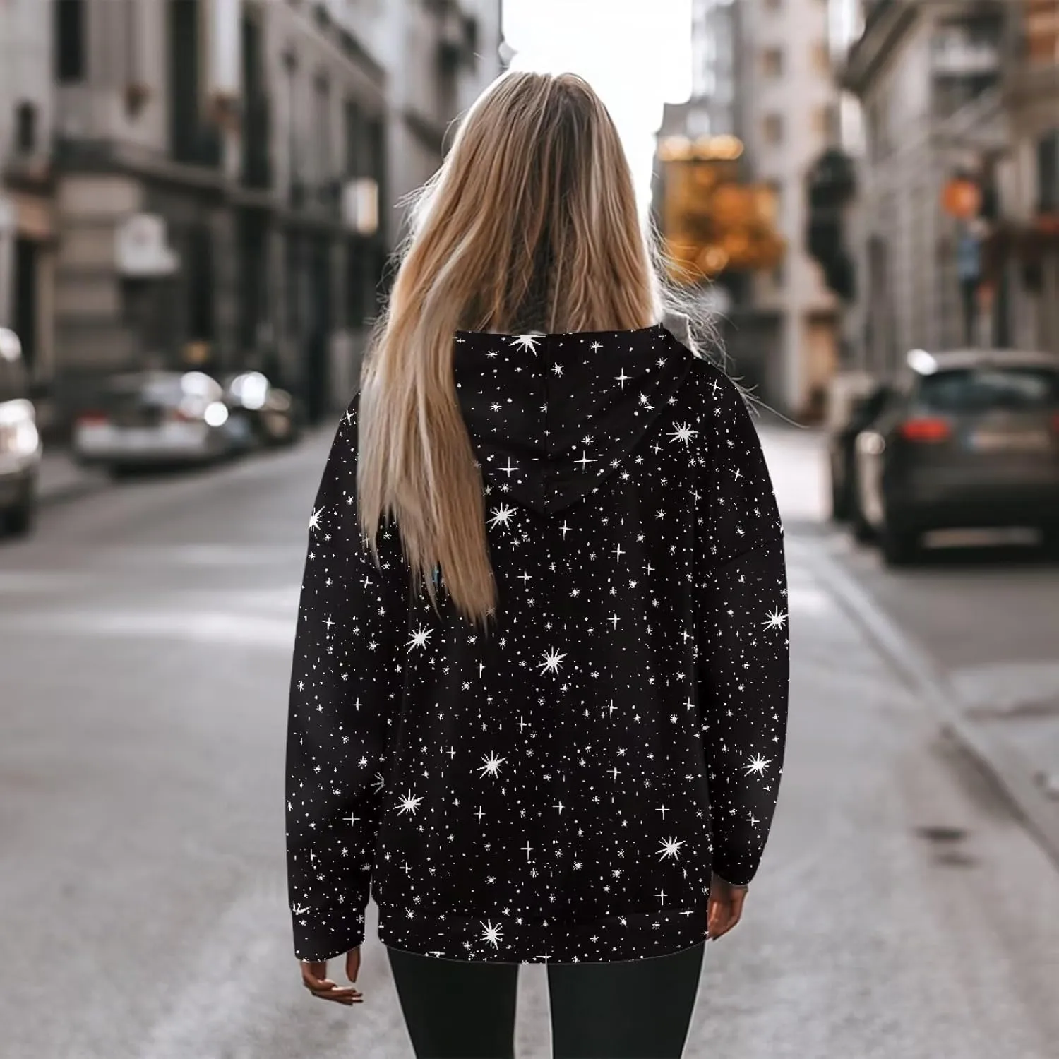 Poceacles Womens Hoodies Oversized Sweatshirts Loose Fit Long Sleeve Hooded Sweaters Pullover Hooded Sweatshirt Preppy Outfit