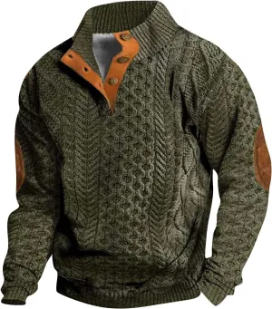 Polo Pullover Corduroy Winter Independence Day Casual Fashion Soft And Comfortable Casual Vintage Mens Aztec Print