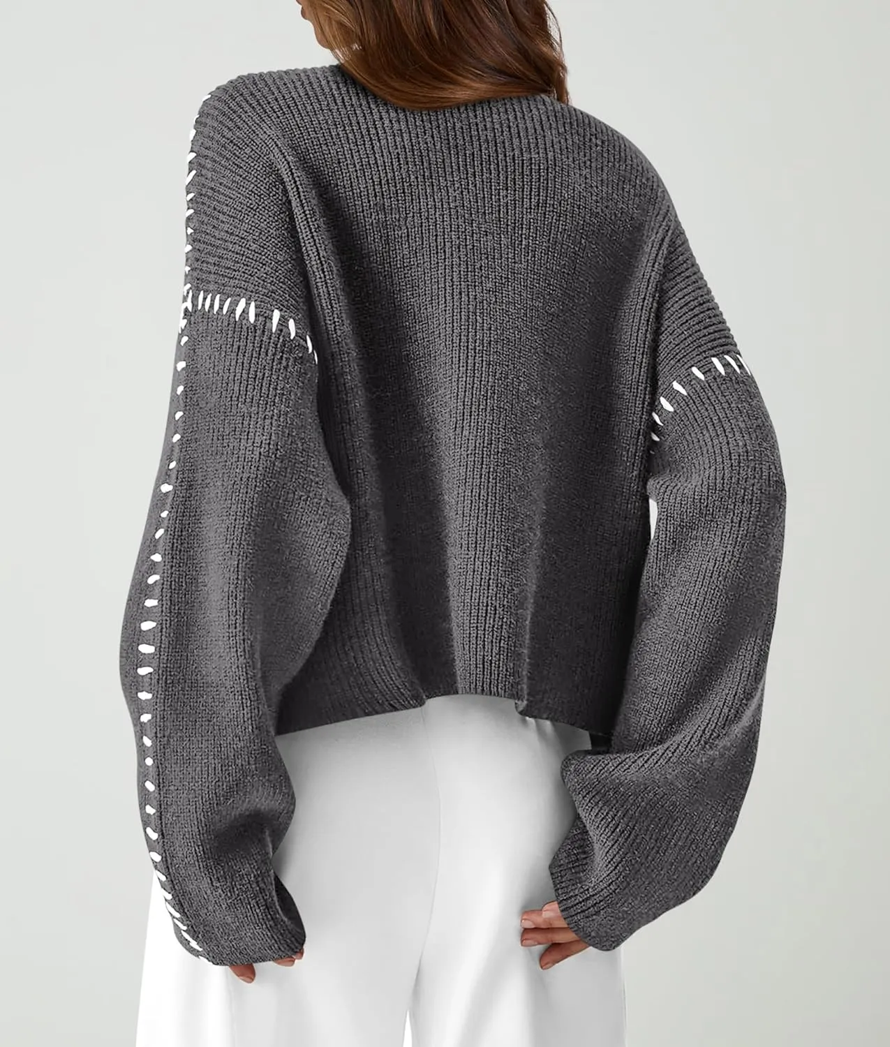 PRETTYGARDEN Women's Chunky Knit Winter Sweaters Casual Long Sleeve Mock Neck Oversized Loose Pullover Sweater Tops