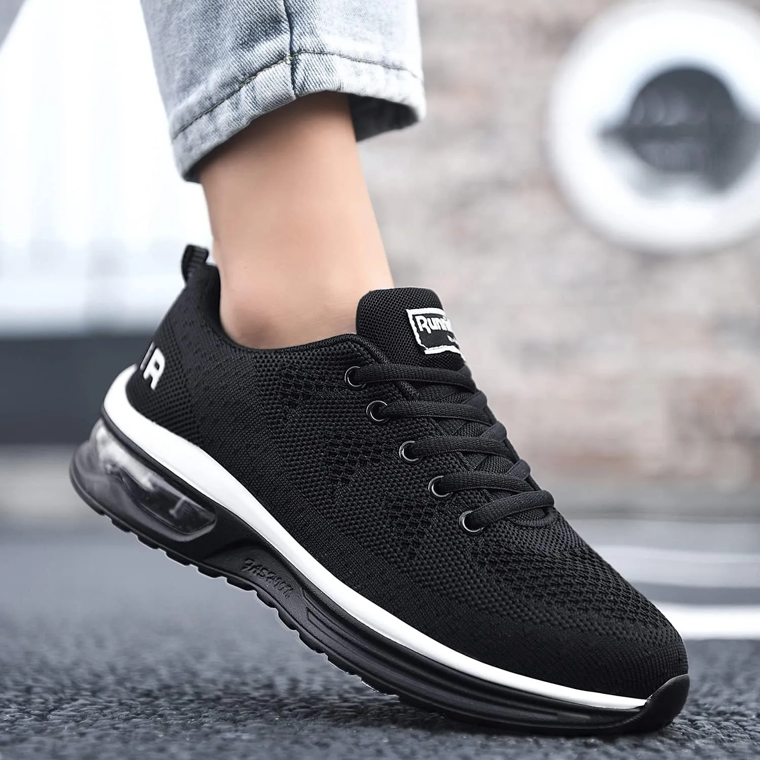 QAUPPE Womens Fashion Lightweight Air Sports Walking Sneakers Breathable Gym Jogging Running Tennis Shoes US 5.5-11 B(M)