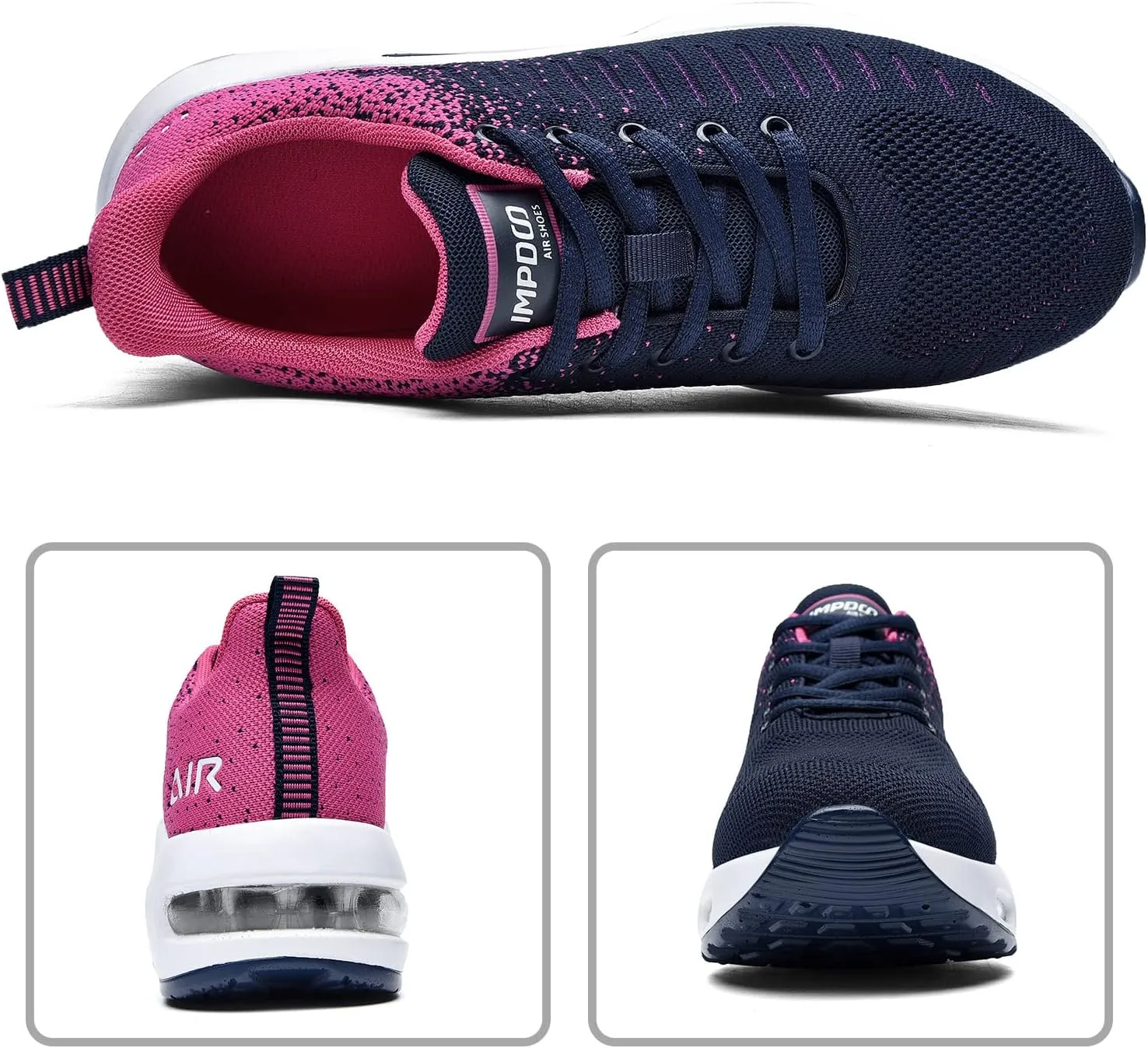 QAUPPE Womens Fashion Lightweight Air Sports Walking Sneakers Breathable Gym Jogging Running Tennis Shoes US 5.5-11 B(M)