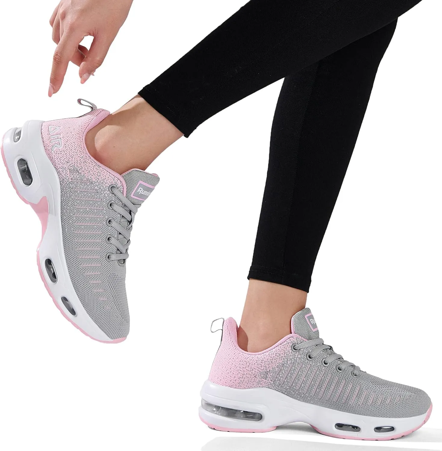 QAUPPE Womens Fashion Lightweight Air Sports Walking Sneakers Breathable Gym Jogging Running Tennis Shoes US 5.5-11 B(M)