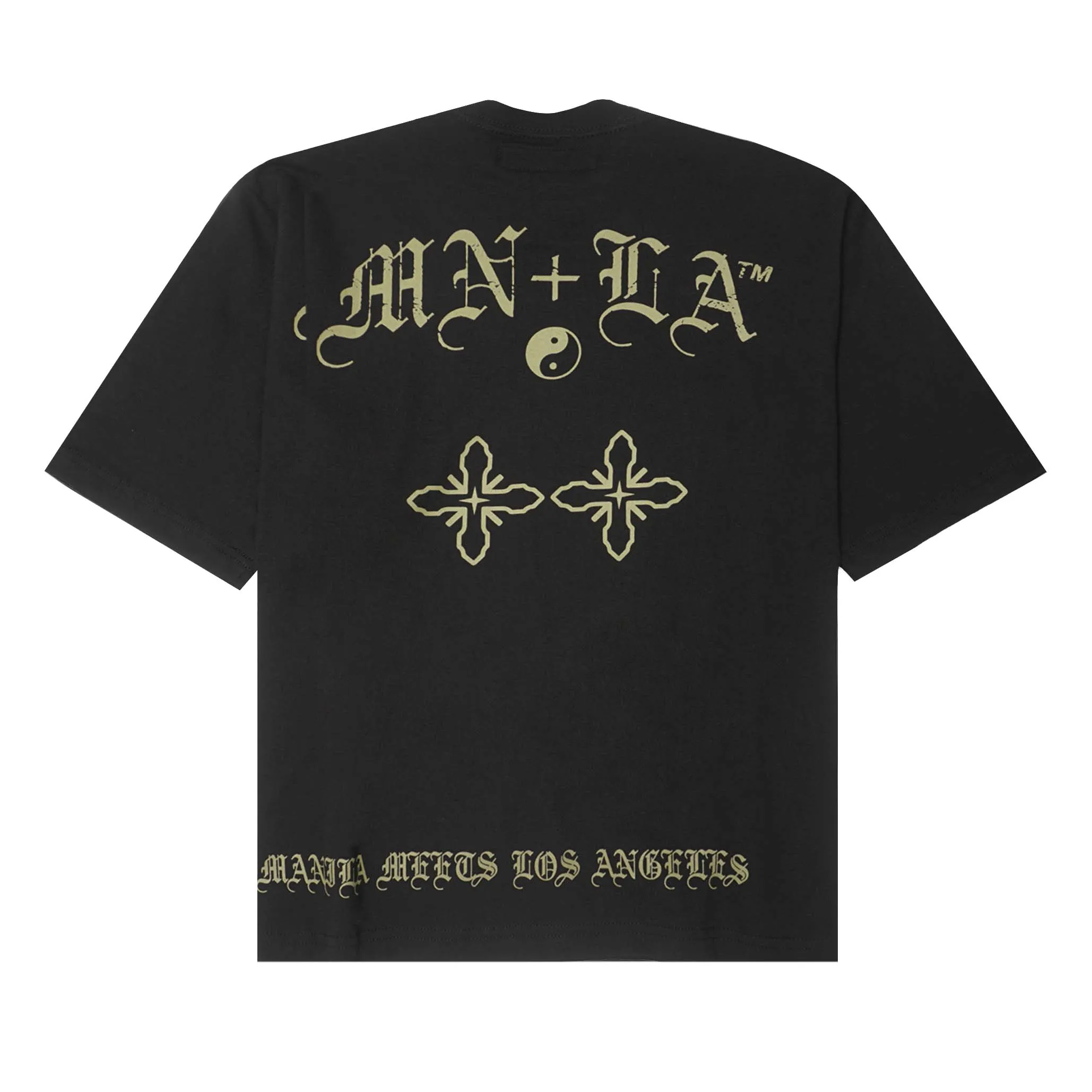 "TAKE NO SHIT, DO NO HARM" TEE IN CAVIAR/OLIVE