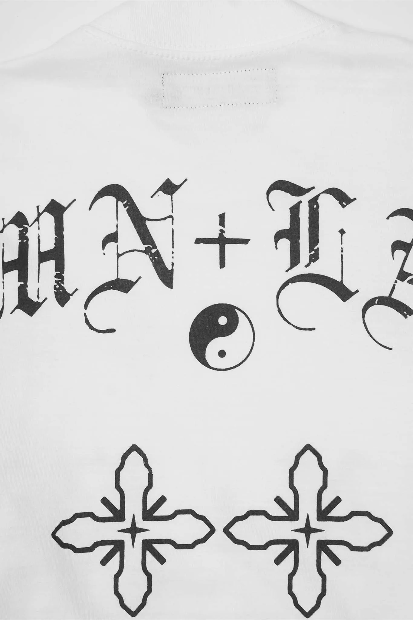 "TAKE NO SHIT, DO NO HARM" TEE IN WHITE