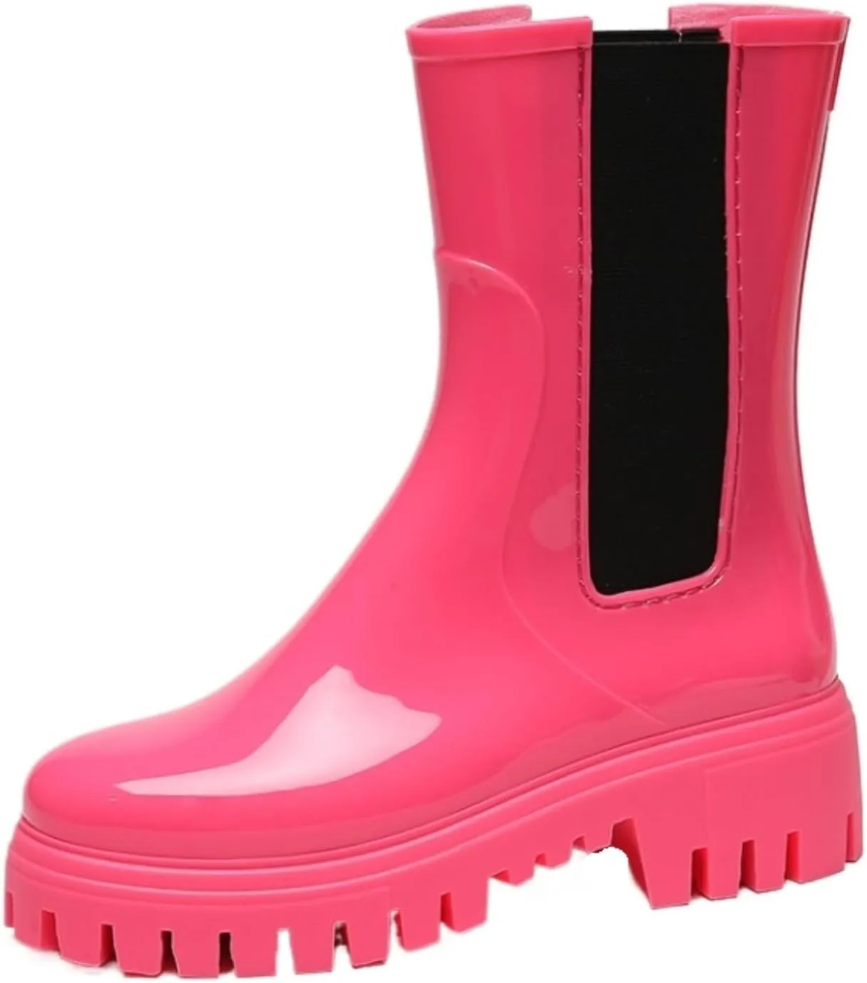 Rain Boots Footwear Women's Mid Tube Thick Soled High Top Rain Boots Waterproof And Non Slip Water Shoes Outdoor Work Boots