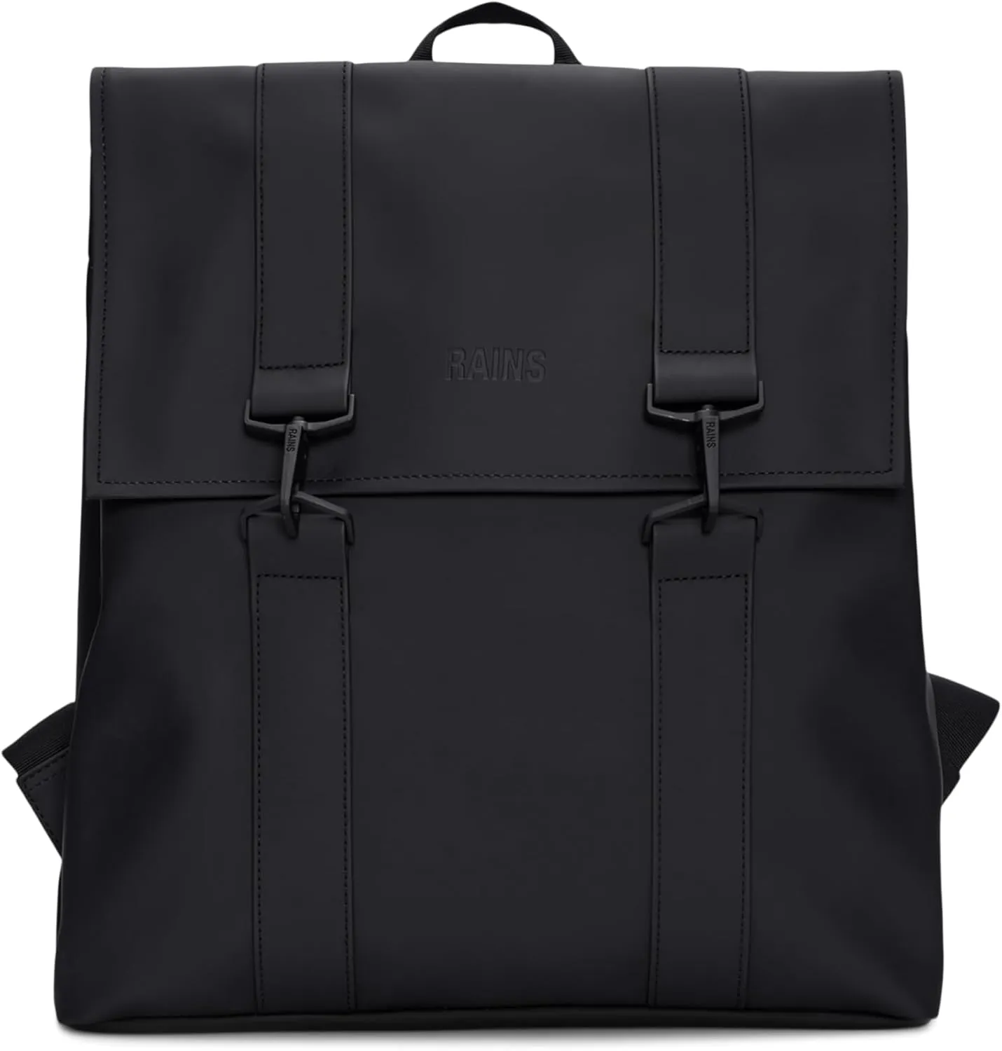 RAINS Messenger Bag, Backpack, Waterproof Classic Contemporary for travel and everyday use - Black