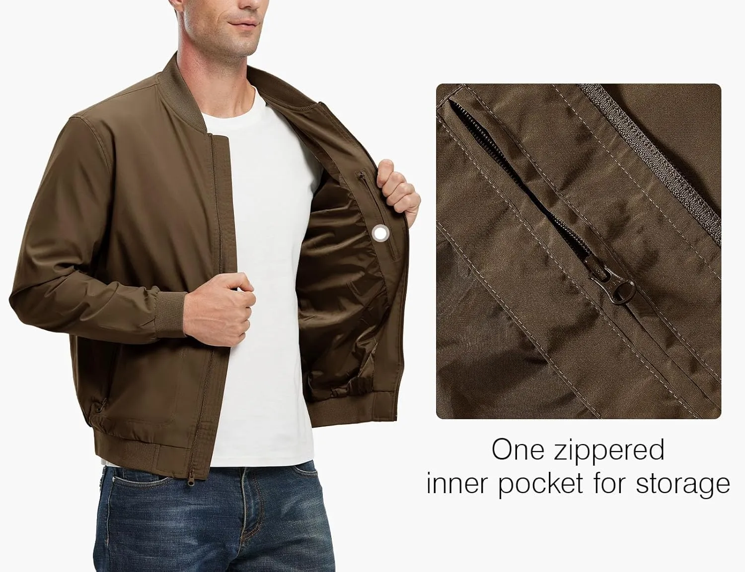 Rdruko Men's Lightweight Bomber Jacket Causal Fashion Stylish Windbreaker Light Jacket