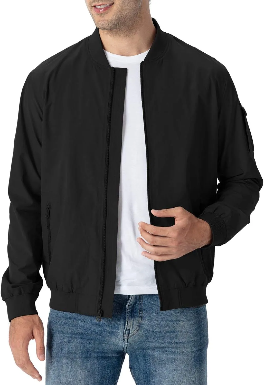 Rdruko Men's Lightweight Bomber Jacket Causal Fashion Stylish Windbreaker Light Jacket