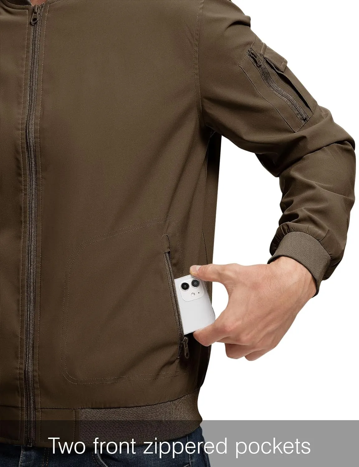 Rdruko Men's Lightweight Bomber Jacket Causal Fashion Stylish Windbreaker Light Jacket