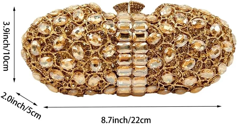 Rhinestone Pillow Evening Bag for Women Shinny Gemstone Clutch Purse Formal Occasion Handbag Wedding Purse