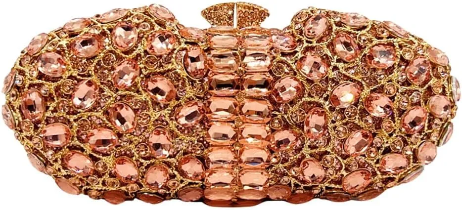 Rhinestone Pillow Evening Bag for Women Shinny Gemstone Clutch Purse Formal Occasion Handbag Wedding Purse