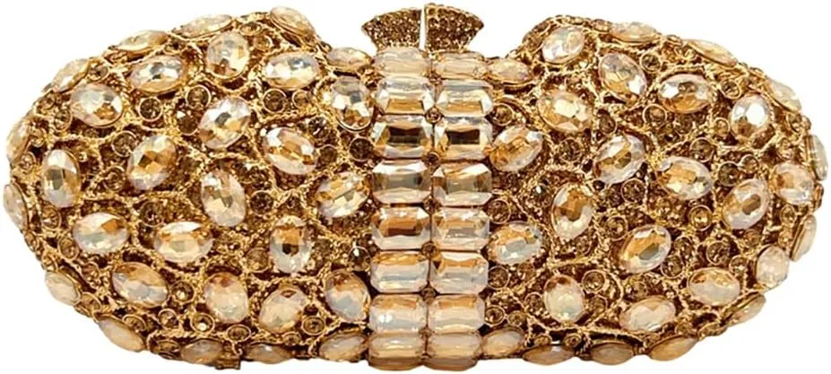 Rhinestone Pillow Evening Bag for Women Shinny Gemstone Clutch Purse Formal Occasion Handbag Wedding Purse