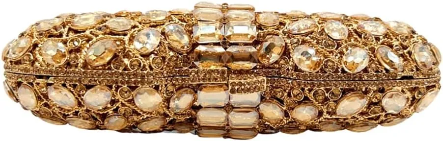 Rhinestone Pillow Evening Bag for Women Shinny Gemstone Clutch Purse Formal Occasion Handbag Wedding Purse