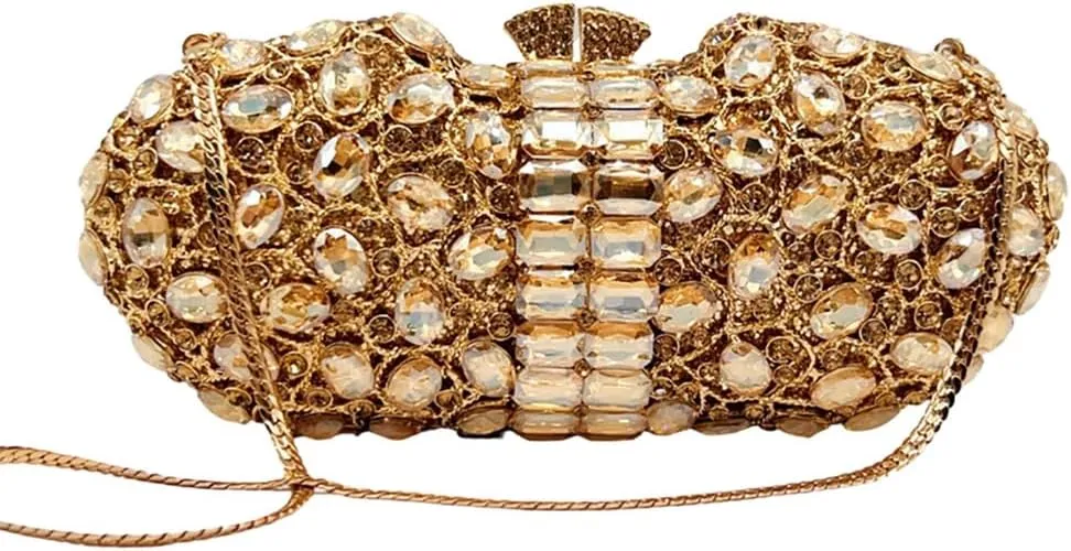 Rhinestone Pillow Evening Bag for Women Shinny Gemstone Clutch Purse Formal Occasion Handbag Wedding Purse