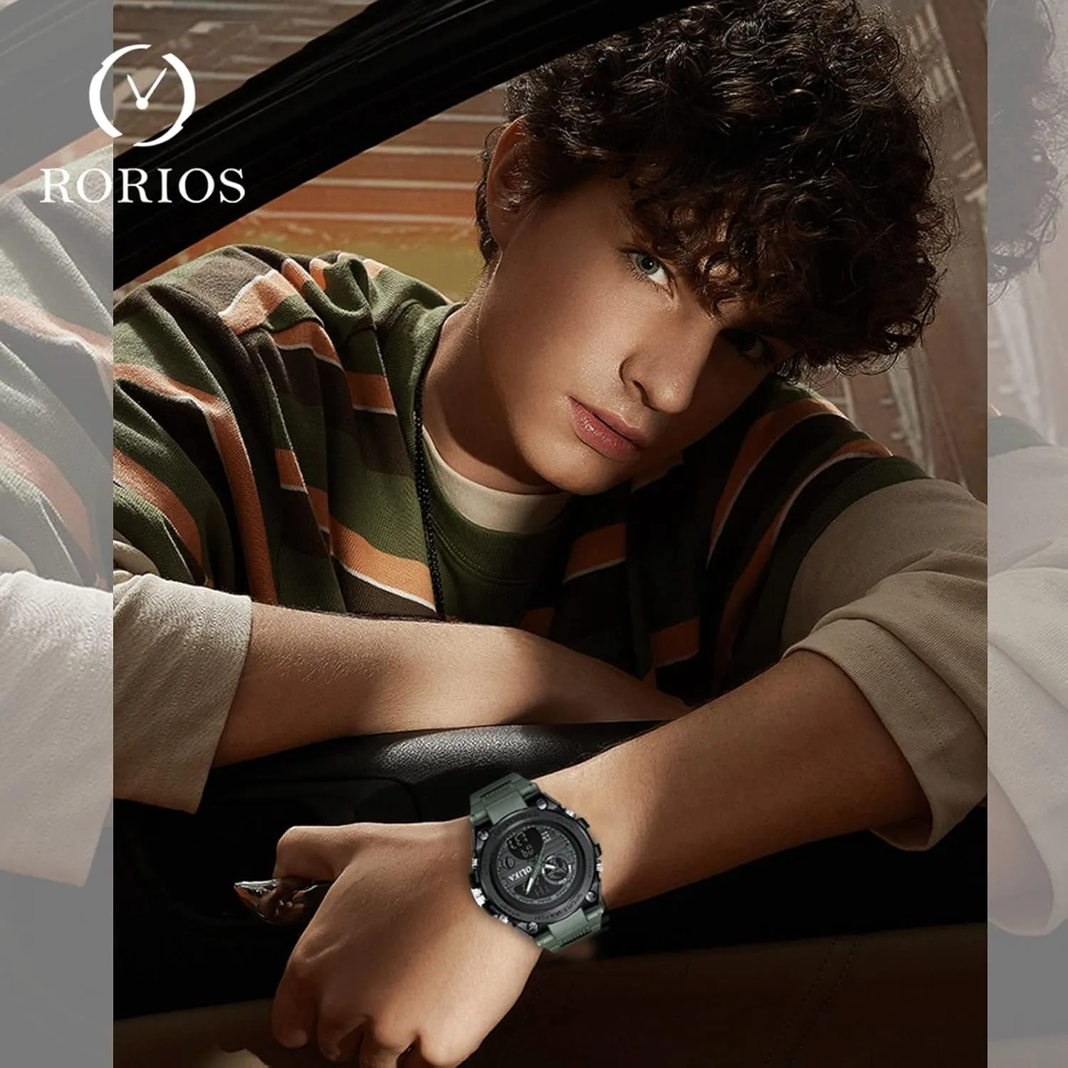 RORIOS Mens Digital Sports Watch Multifunction Watch with Alarm Timer Military Watches Luminous Wristwatches for Boy Men