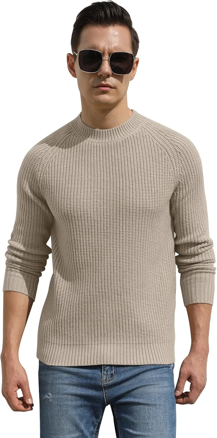 Sailwind Men's Crewneck Casual Sweater Structured Knit Soft Casual Pullover