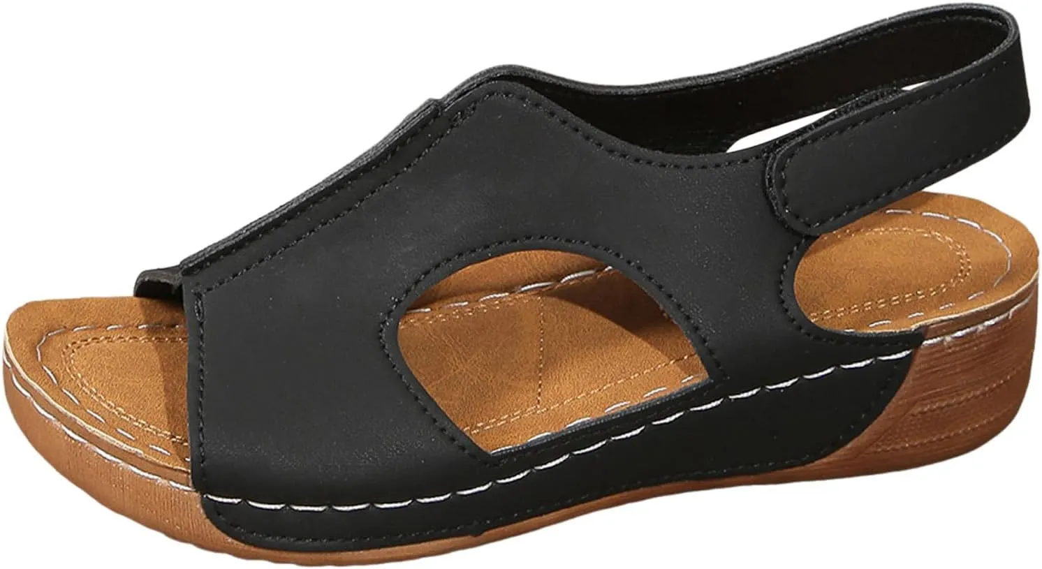 Sandals for Women Orthopedic Shoes: Comfortable Dressy Womens Wedge Sandal Summer Walking Wedges Casual Open Toe Sandals