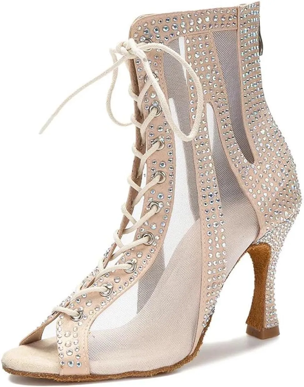 Sexy Dance Boots - Salsa, Jazz, Tango Shoes with 9CM (3.54") Heels for Ballroom & Pole Dancing