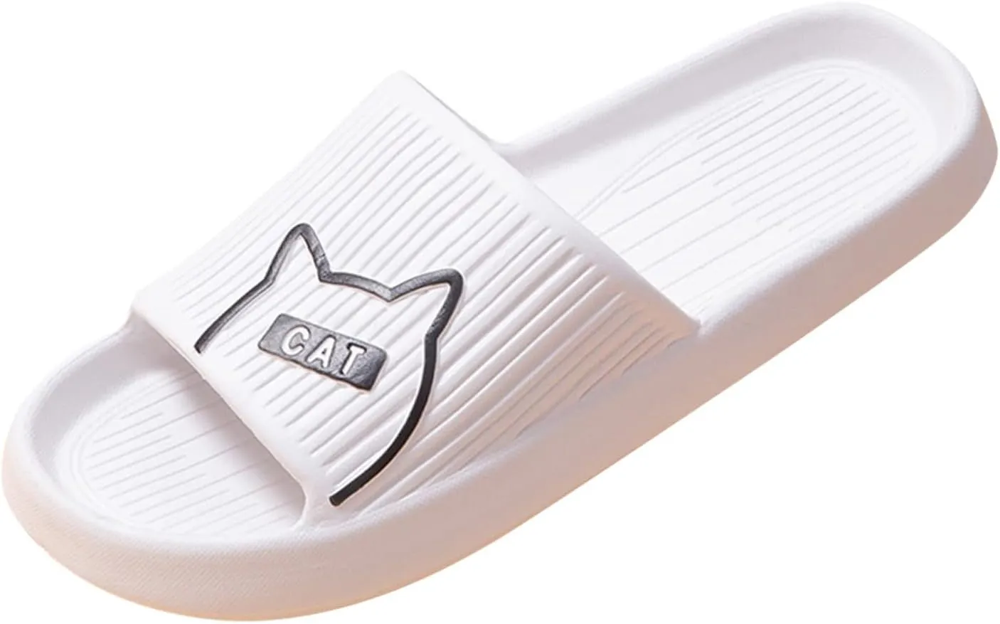 Shower Slippers Indoor Slides Bathroom Sandals Non Slip Quick Drying Cloud Slides for Women with Arch Support