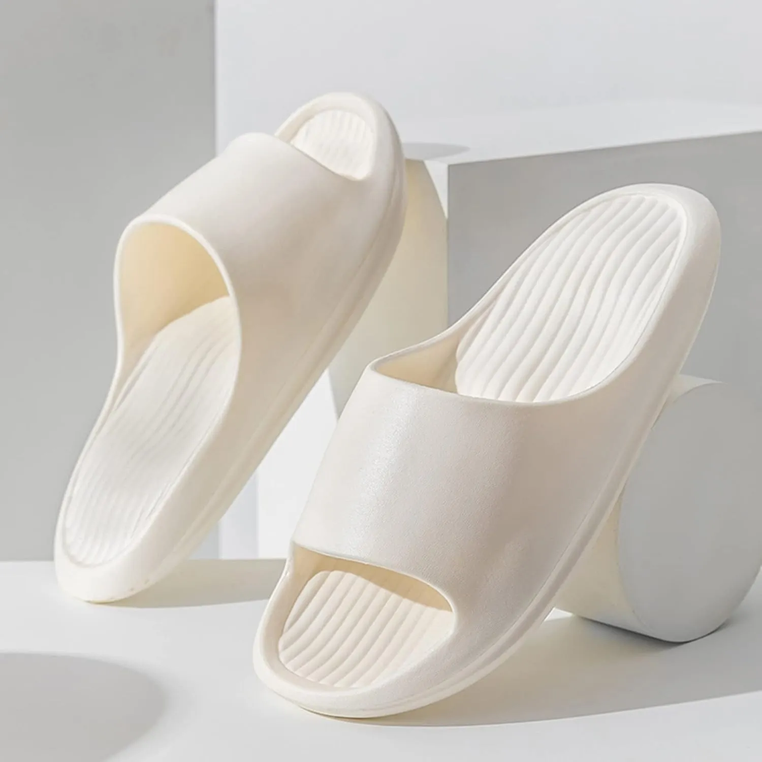 Shower Slippers Waterproof Flip Flops for Men Shower Shoes for Living Room Pool Beach Spa Public Showers