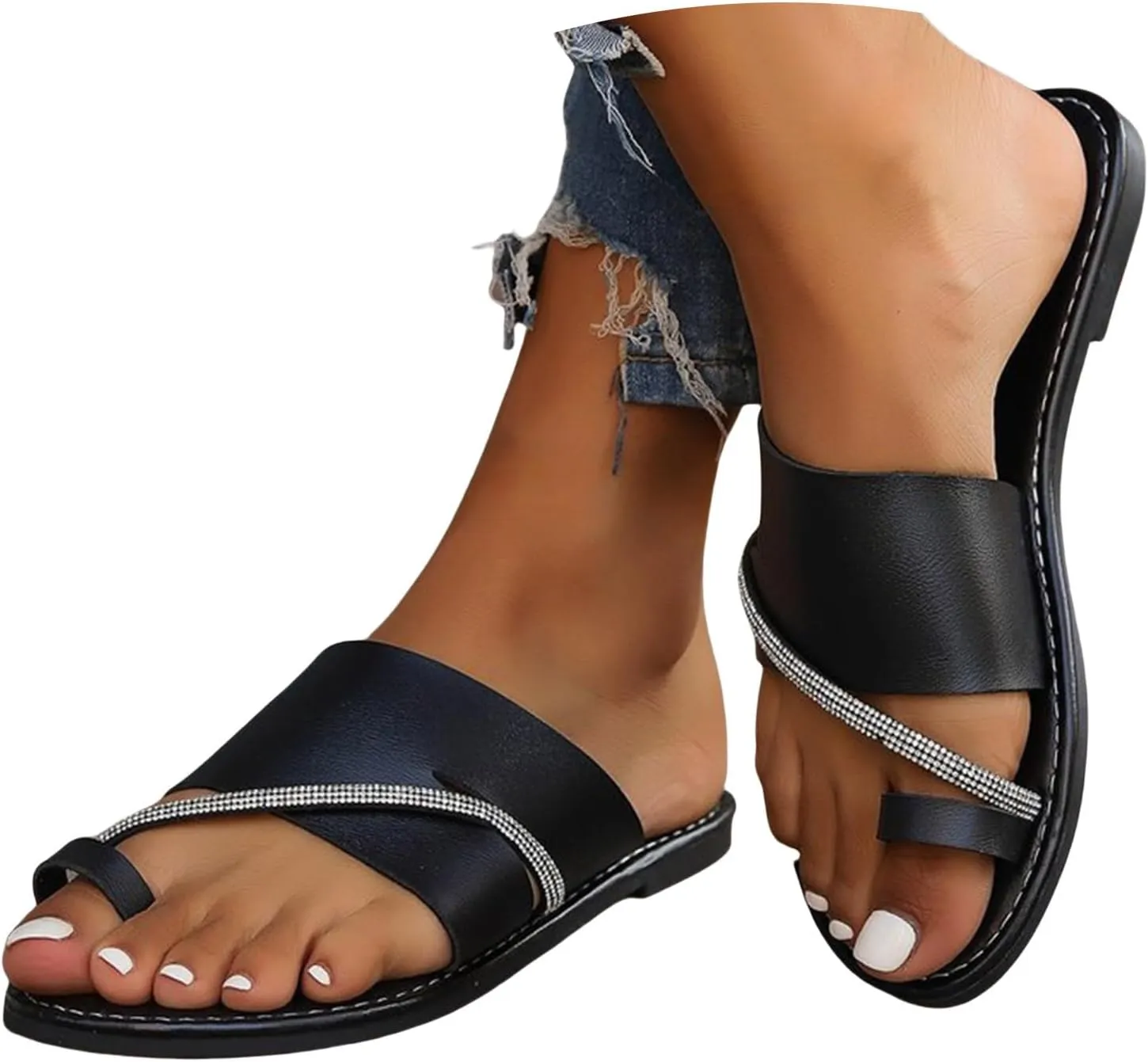 Slip On Recovery Footwear Plantar Fasciitis Flip Flops for Women Yoga Mat Outdoor Walking Beach Ladies