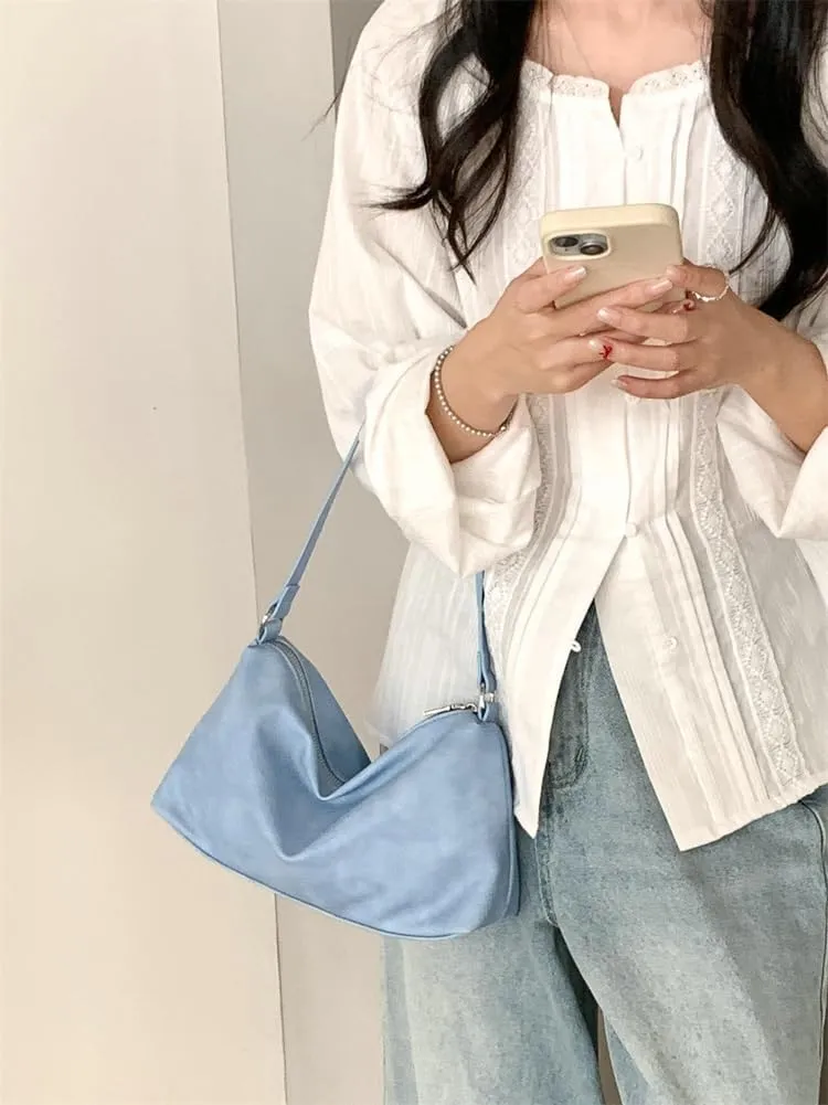 Slouchy Hobo Bags Women 2025 Spring Trendy Ultra Soft Foldable Shoulder Bag Clutch Handbag Tote Purses Bright Color