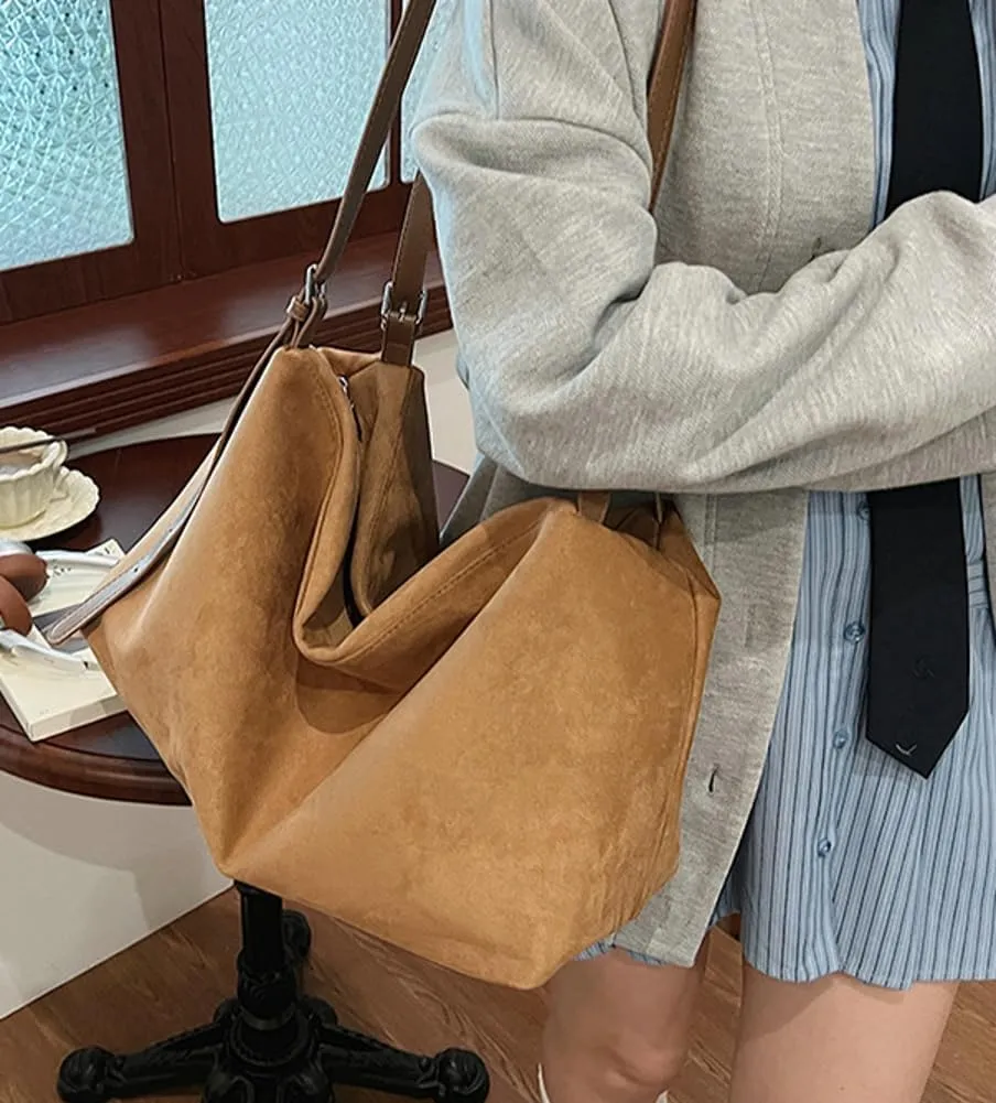 Slouchy Shoudler Bags for Women Soft Vegan Leather Crossbody Tote Purses Ladies Work Satchel Trendy Top Handle Handbag