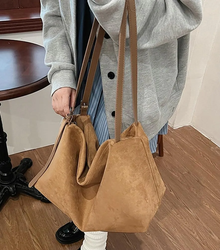 Slouchy Shoudler Bags for Women Soft Vegan Leather Crossbody Tote Purses Ladies Work Satchel Trendy Top Handle Handbag