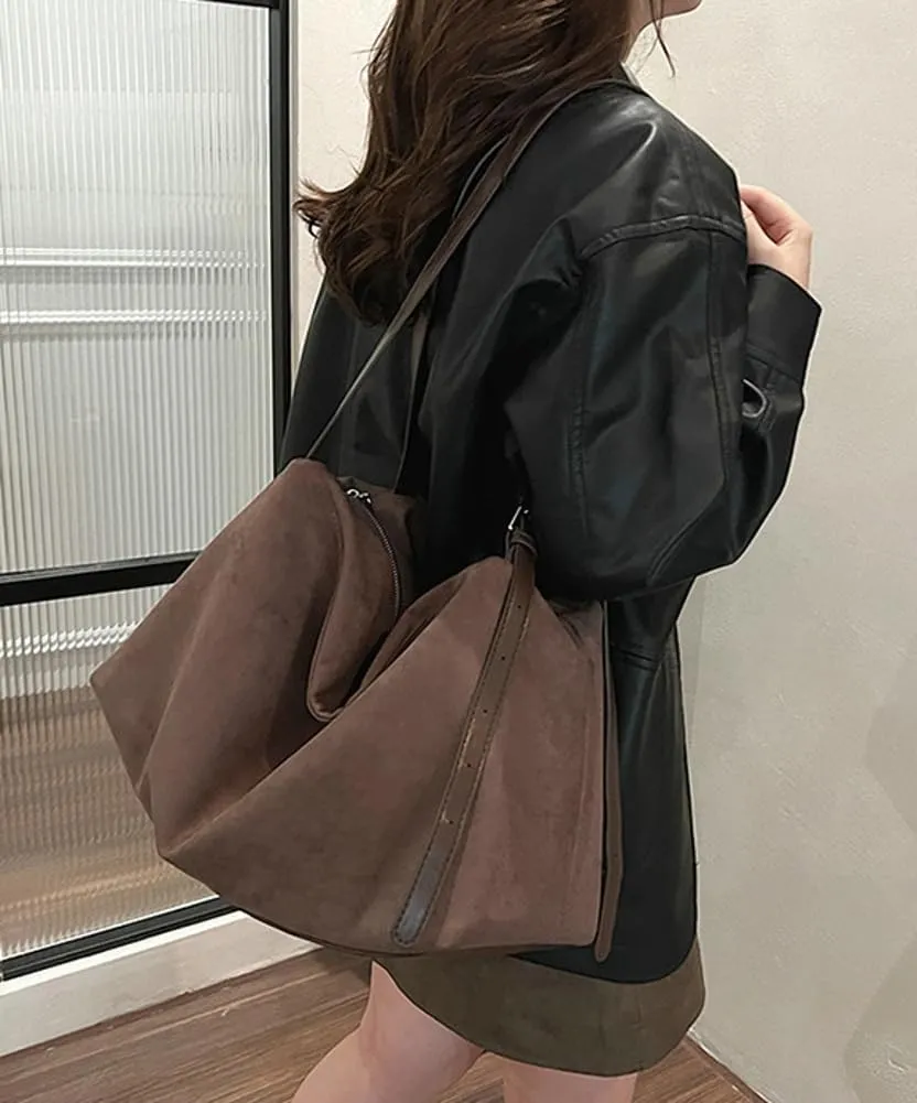 Slouchy Shoudler Bags for Women Soft Vegan Leather Crossbody Tote Purses Ladies Work Satchel Trendy Top Handle Handbag