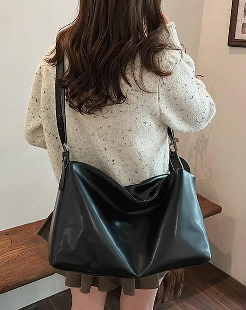 Slouchy Shoudler Bags for Women Soft Vegan Leather Crossbody Tote Purses Ladies Work Satchel Trendy Top Handle Handbag