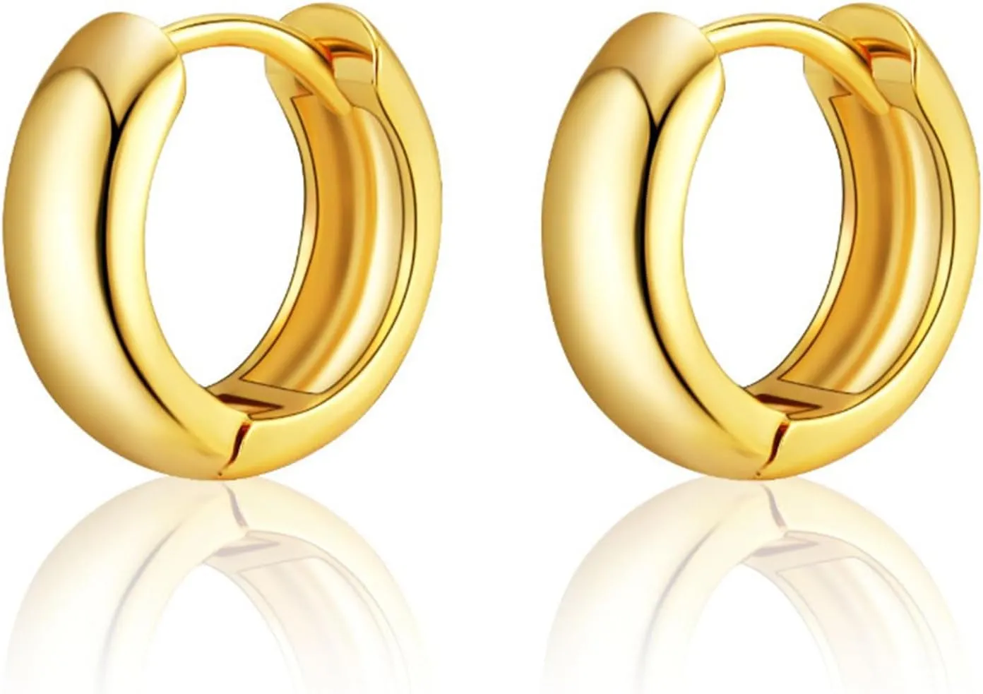 Small Dainty Gold Hoop Earrings for Women 18K Gold Plated Hoops Hypoallergenic Hoop Earrings
