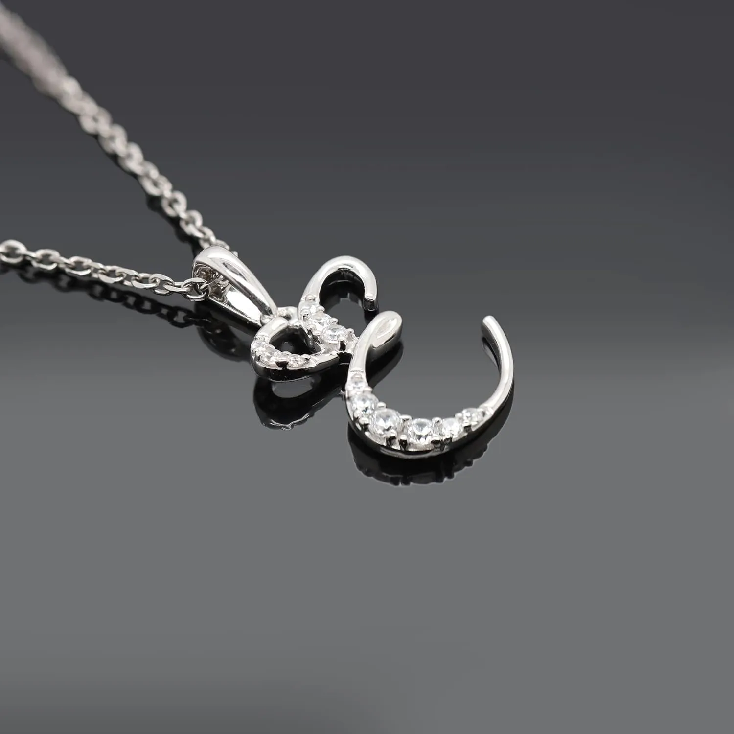 Stylish Initial Charms Pendants Necklaces for Women - Round Cut Diamond Alpahbet Letter Personalized Coin Name Necklaces for Womens in 14K Gold (0.12 Carat, I2 Clarity, I-J Color)