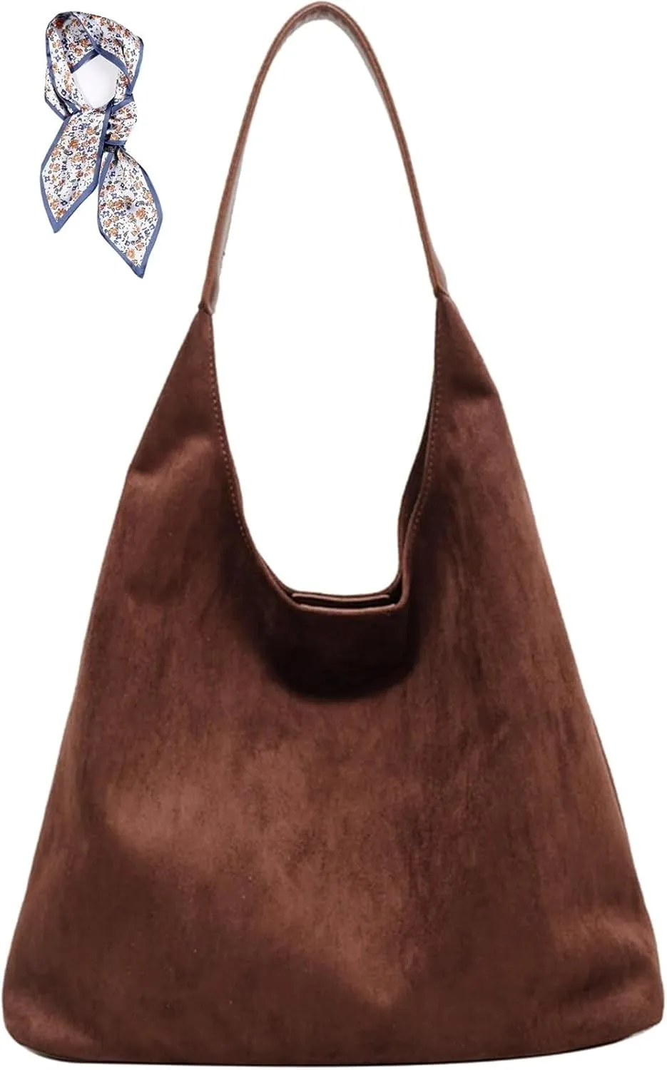 Suede Tote Bag For Women, Suede Purse Slouchy Bag, Shoulder Hobo Women'S Top Handle Handbags Work Leather Bag