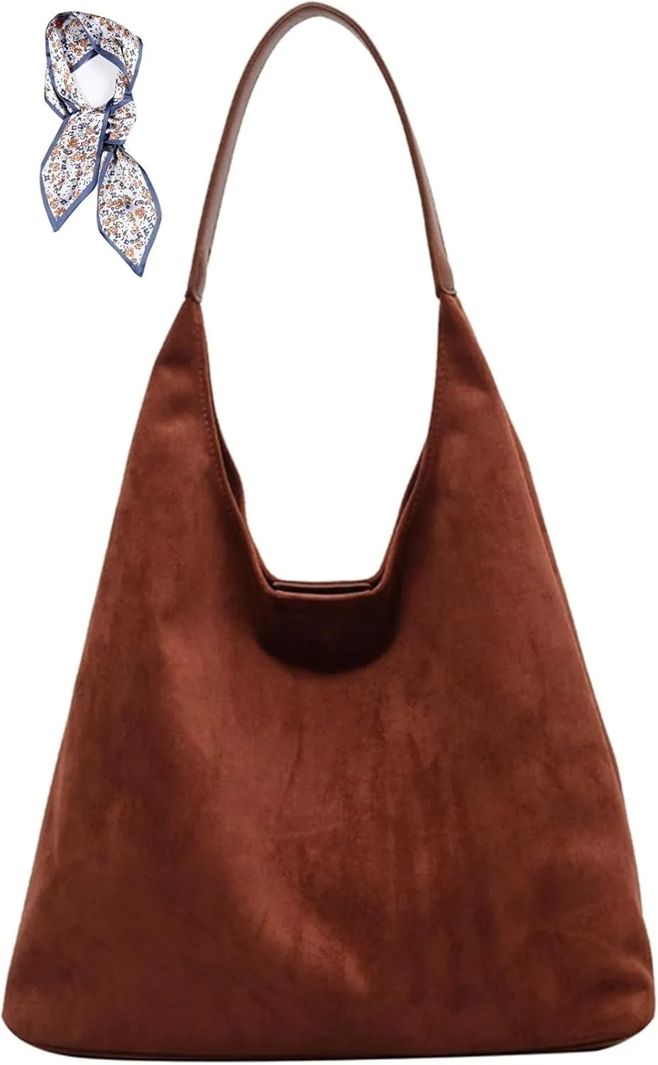 Suede Tote Bag For Women, Suede Purse Slouchy Bag, Shoulder Hobo Women'S Top Handle Handbags Work Leather Bag