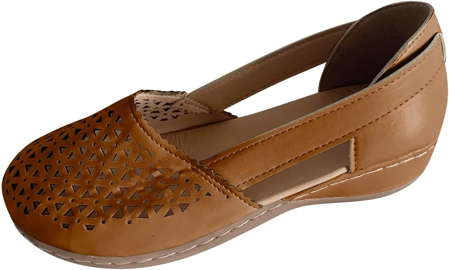 Summer Sandals for Women 2025, Women Dressy Comfortable Flat Sandals Closed Toe Fisherman Sandals with Arch Support