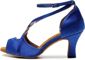 SWDZM Women's Ballroom Latin Dance Shoes Salsa Professional Ankle Heels Wedding Practice Shoes