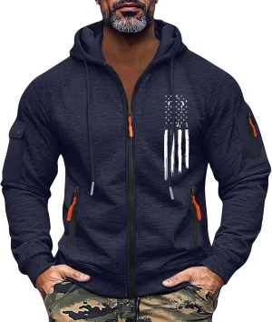 Sweatshirt for Men Zip Comfort Fashion Soft Drawstring Men's Sweatshirts Gym Stylish Sweatshirt with Pockets