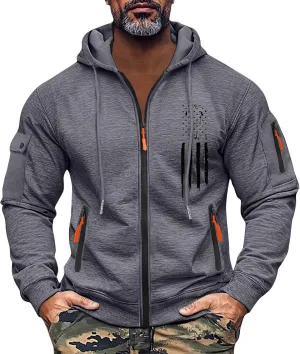Sweatshirt for Men Zip Comfort Fashion Soft Drawstring Men's Sweatshirts Gym Stylish Sweatshirt with Pockets