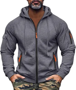 Sweatshirt for Men Zip Comfort Fashion Soft Drawstring Men's Sweatshirts Gym Stylish Sweatshirt with Pockets